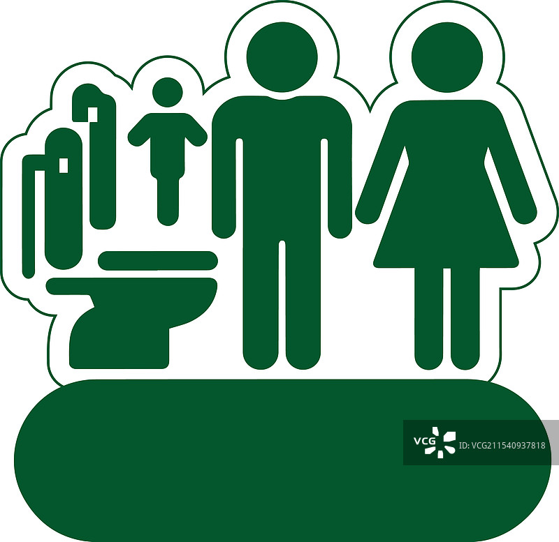 洗手间和更衣室的导航箭头图片素材