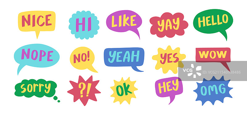 手写文字表达的思维气泡图片素材