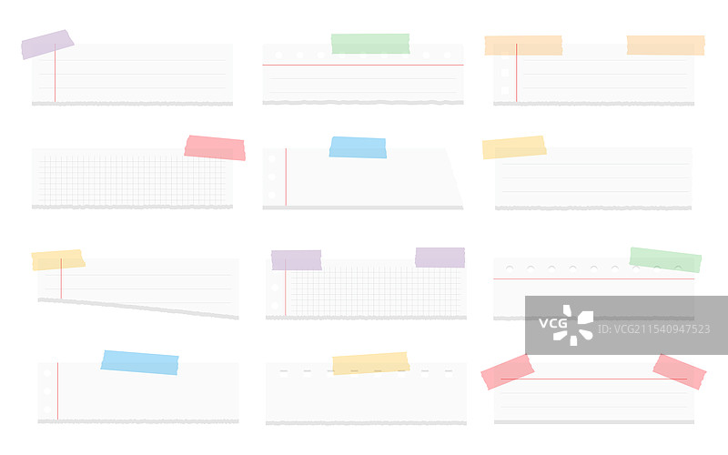 撕裂的纸片和胶带图片素材