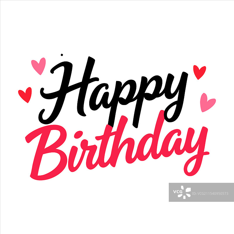 生日快乐，采用俏皮多彩的粗体字设计图片素材
