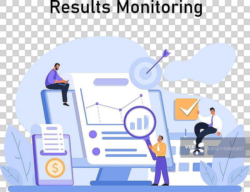 团队监督大型绩效指标图片素材