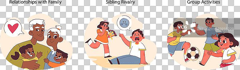 儿童关系平面图图片素材