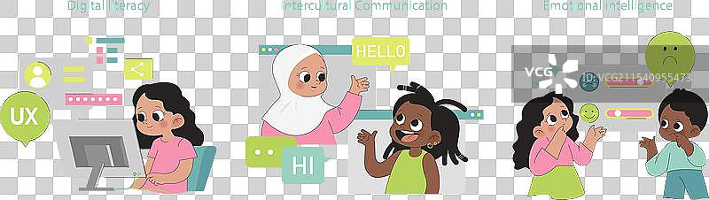 数字技能组合图片素材