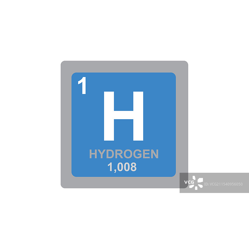 氢的化学元素符号，属于周期表中的元素图片素材