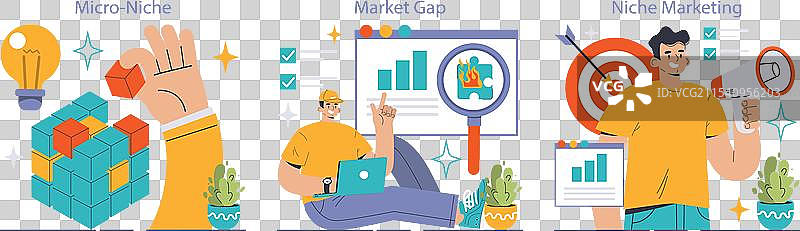 细分市场营销平面图图片素材