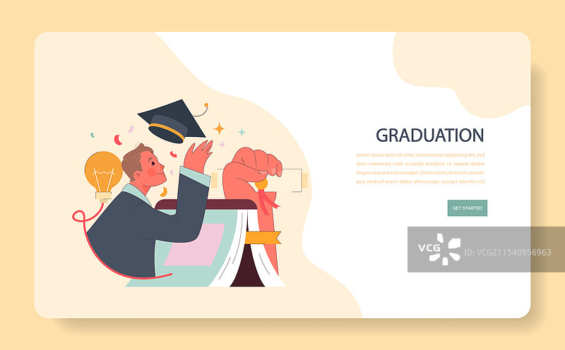 毕业概念扁平设计图片素材