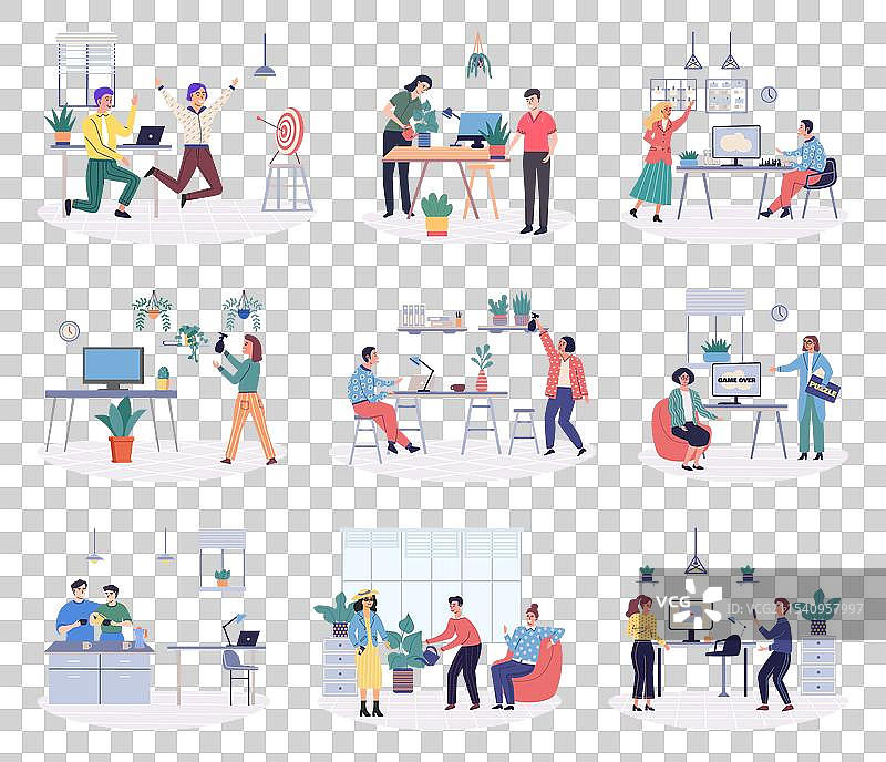 办公室休息区的舒适感图片素材