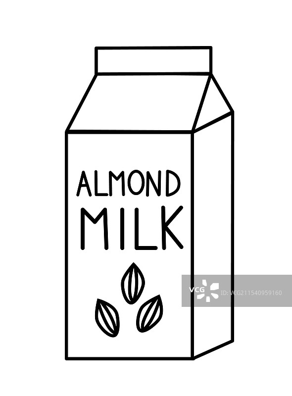 杏仁植物奶盒装包装图片素材