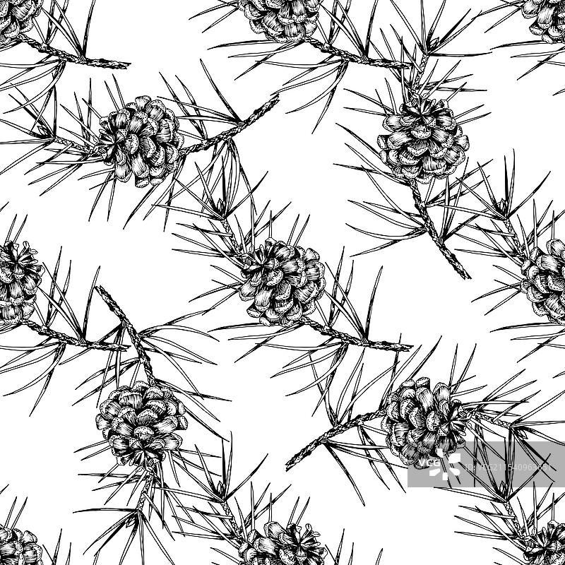 详细的手绘无缝图案图片素材