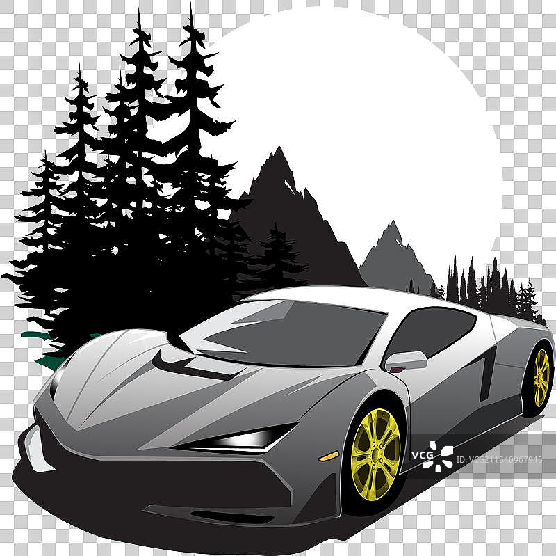 满月的景观图片素材