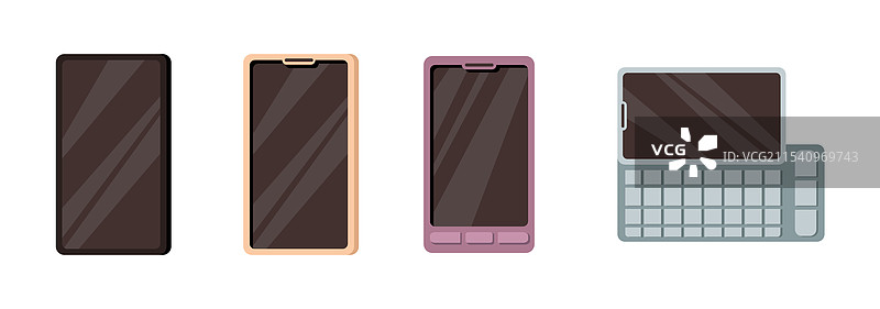 现代智能手机配备触摸屏图片素材