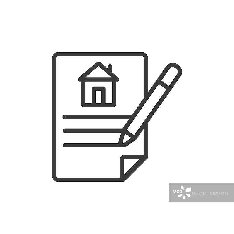 公寓图标的线条设计文件图片素材