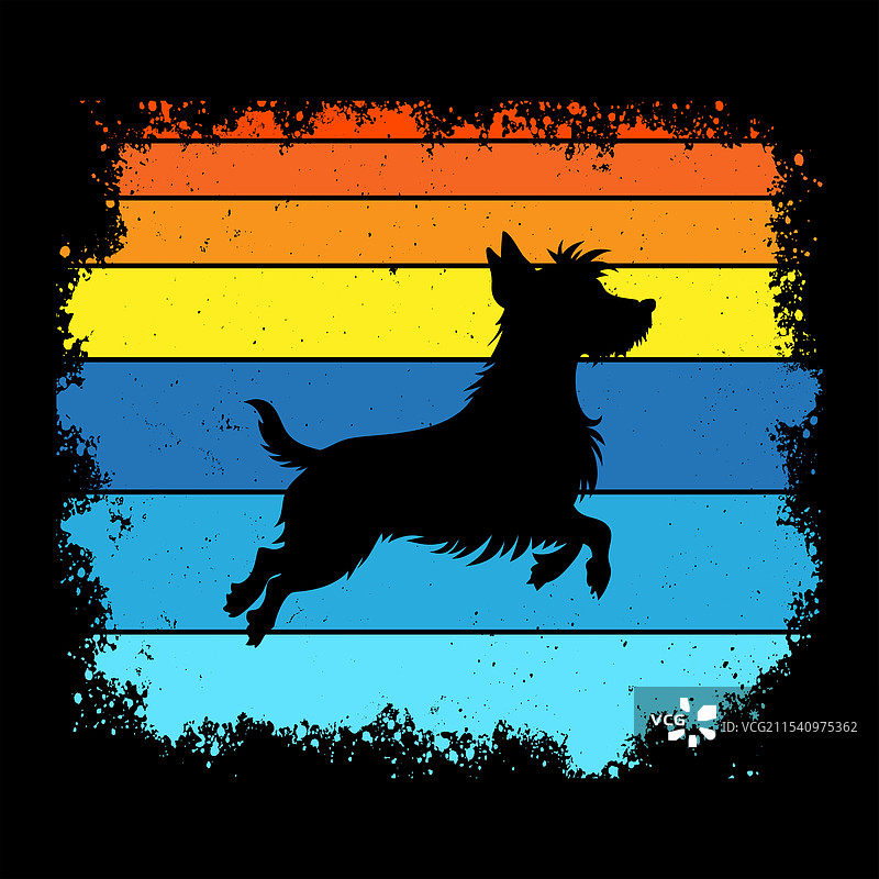 凯恩犬 复古风格图片素材