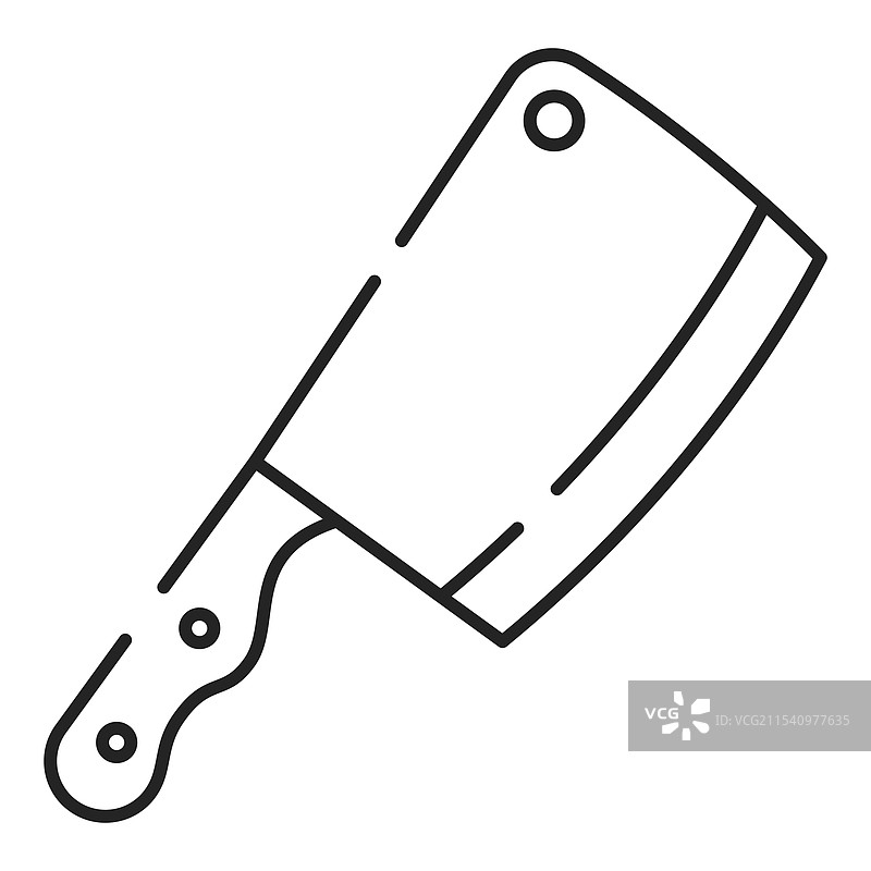 刀具图标线条设计，独立展示图片素材