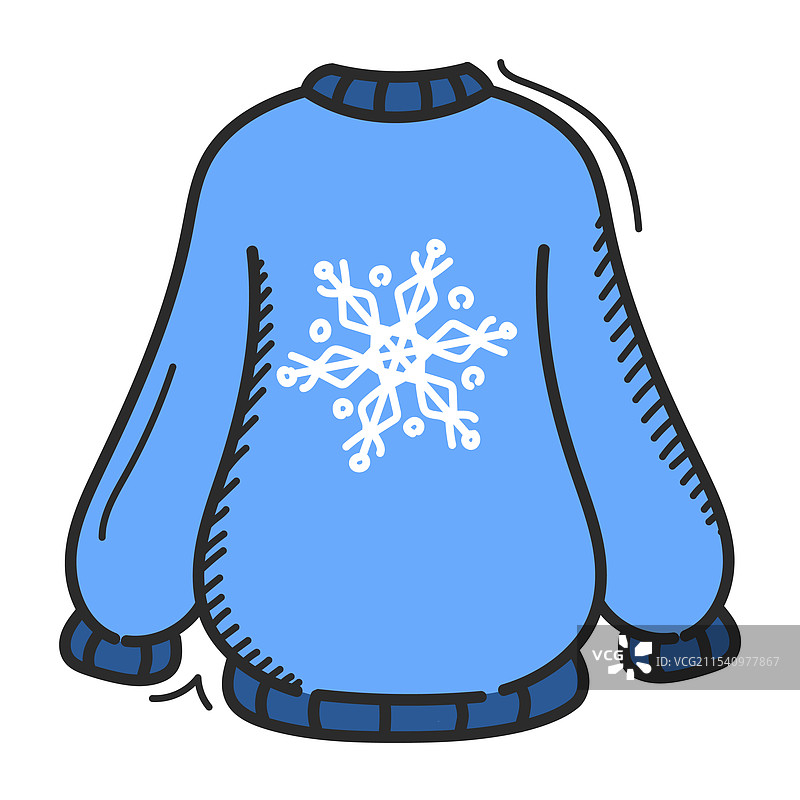 涂鸦毛衣图标孤立设计图片素材