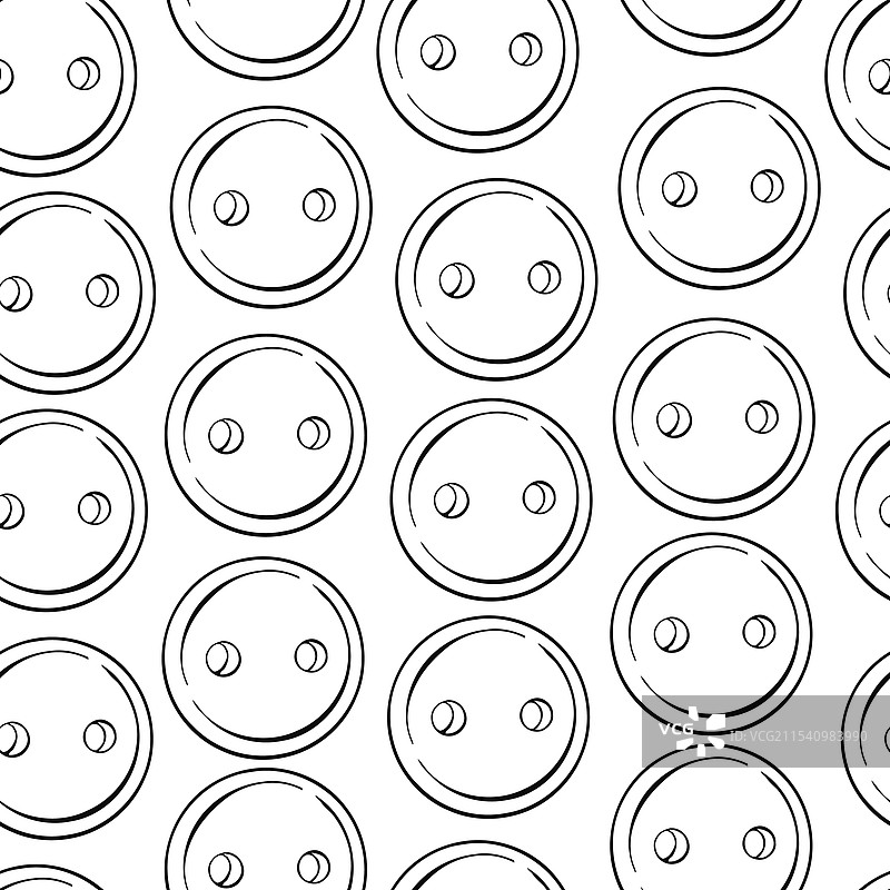 圆形双孔按钮无缝图案图片素材