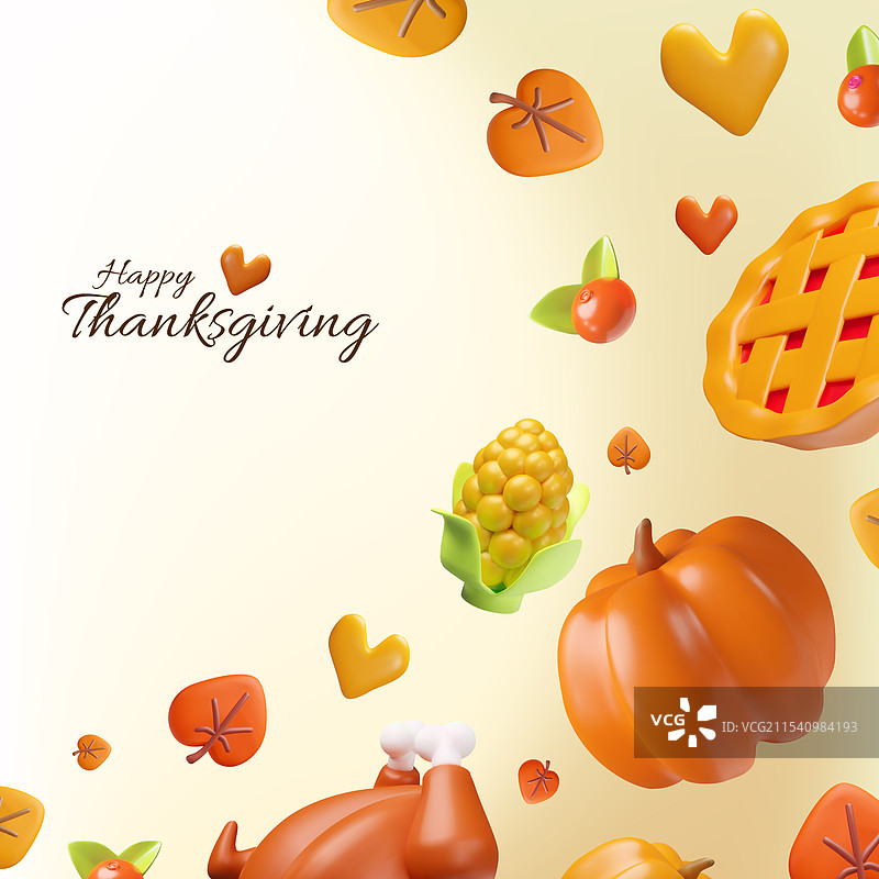 南瓜的3D海报图片素材