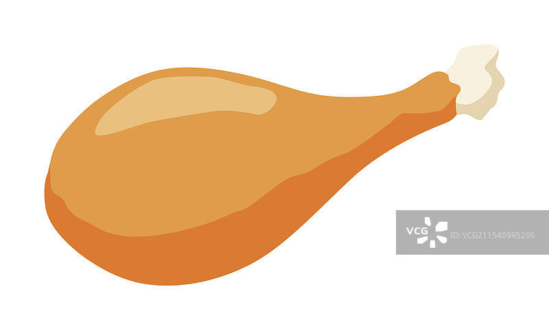 白色背景上的像素艺术鸡腿图片素材