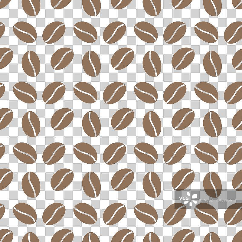 时尚柔和棕色的咖啡豆无缝图案图片素材
