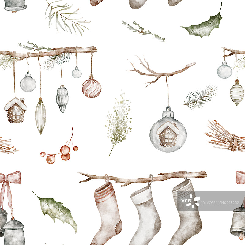 水彩画中的绑在一起的木棍图片素材