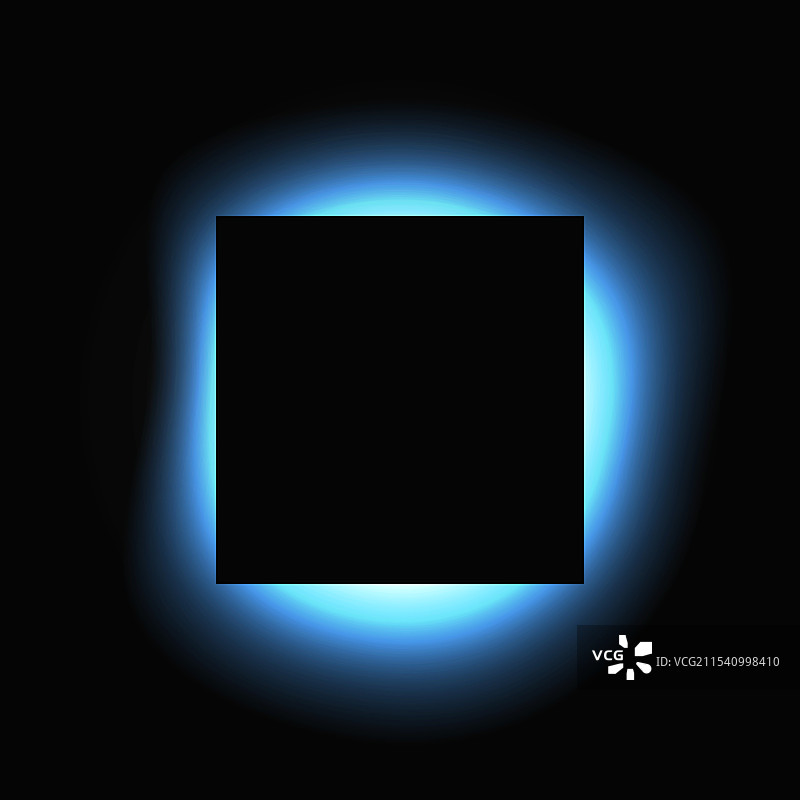 彩色渐变的方形发光框架图片素材