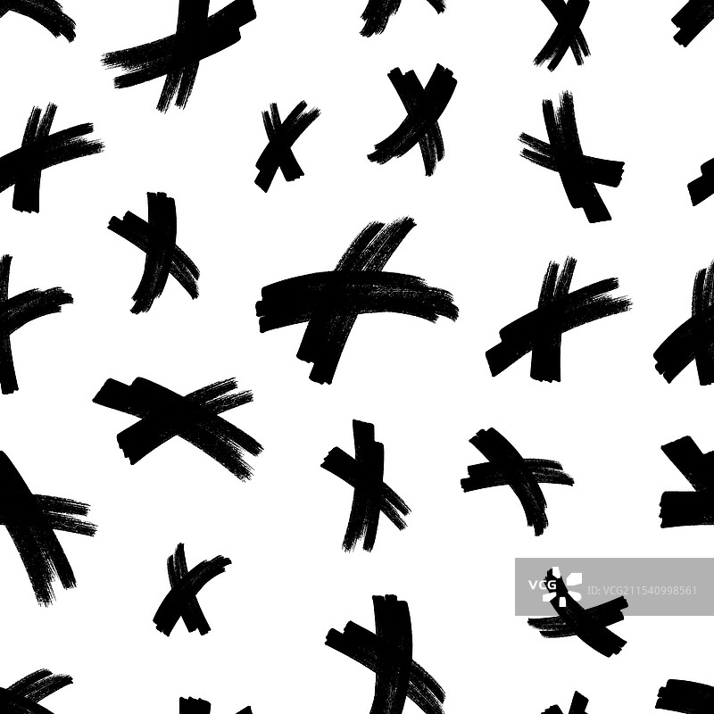 手绘交叉符号的无缝图案图片素材