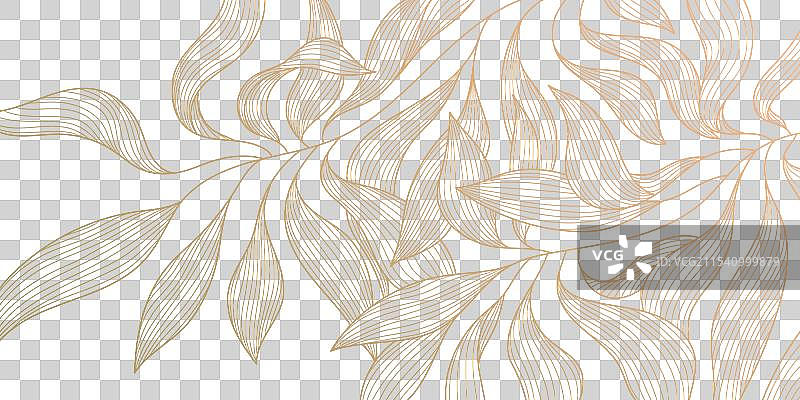 金箔背景花卉图案图片素材