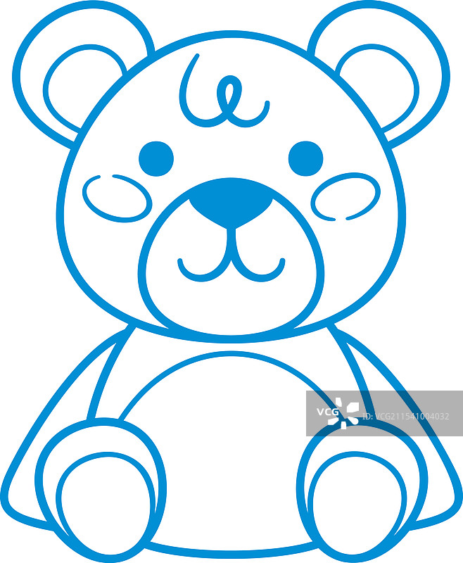 泰迪熊玩具儿童涂鸦图片素材