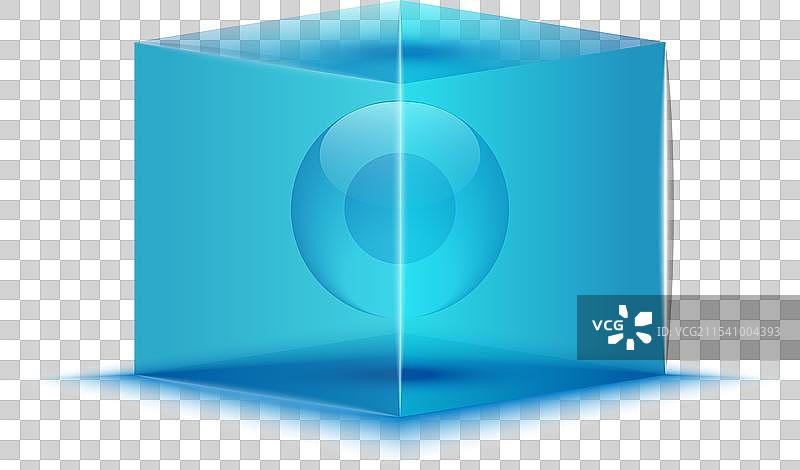 在蓝色冰块中处于休眠状态的冷冻病毒细胞图片素材