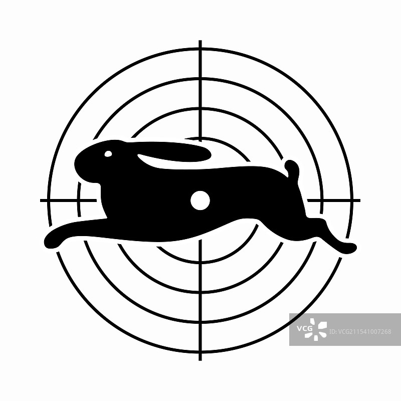 以奔跑的野兔形状的射击靶子图片素材