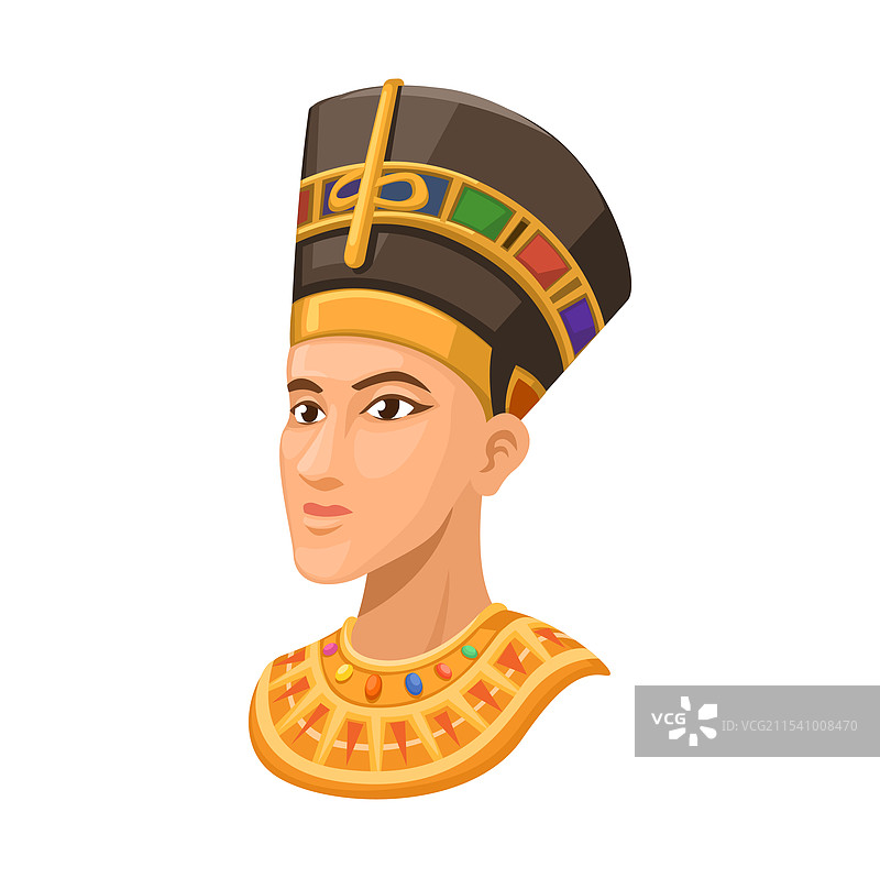 埃及女王奈芙提蒂的头部雕像角色图片素材