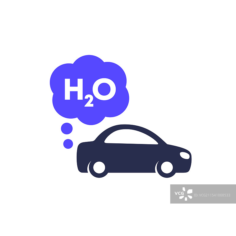 氢能汽车清洁排放图标图片素材