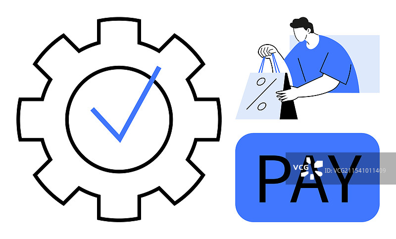 高效的在线购物和支付处理图片素材