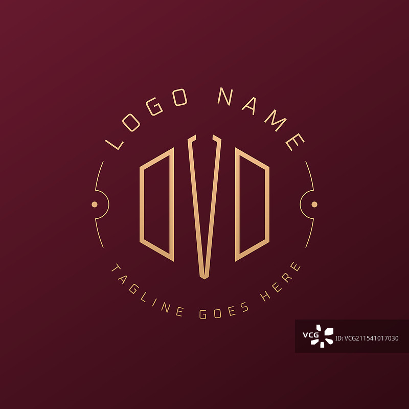 奢华DVD标志设计，优雅字母DVD图片素材