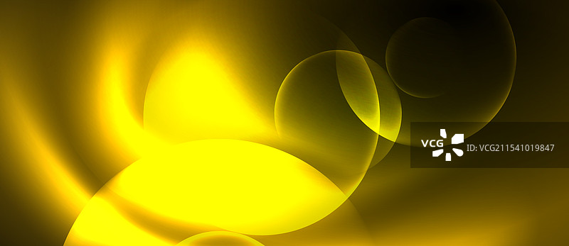 霓虹圆形几何设计的科技概念图片素材