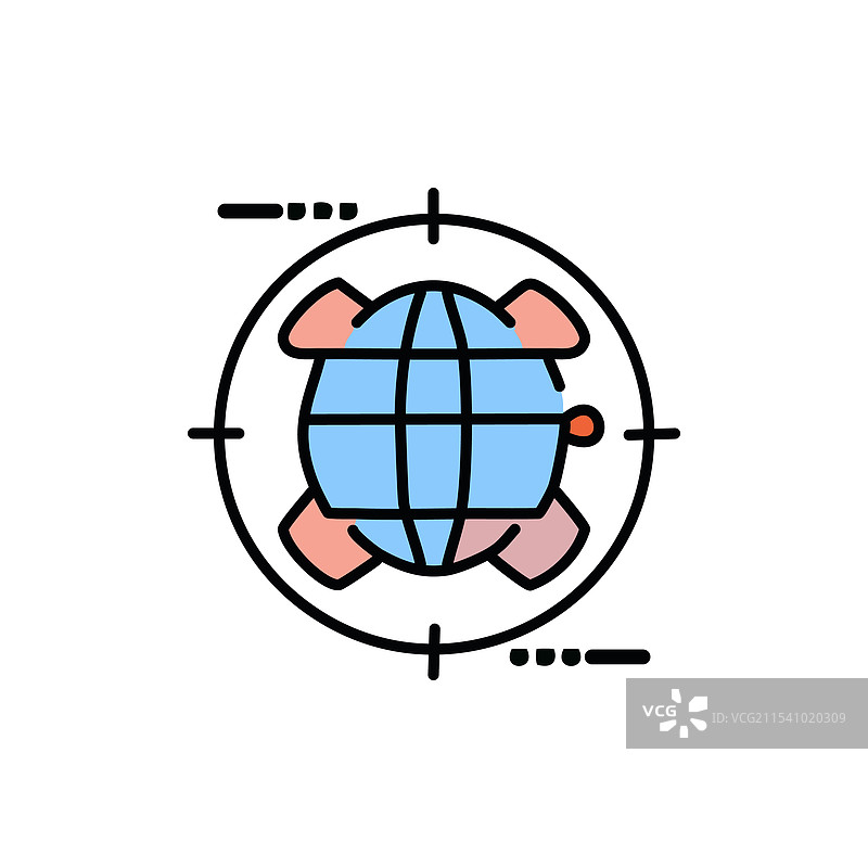 可编辑的填充轮廓地理位置图标设计图片素材