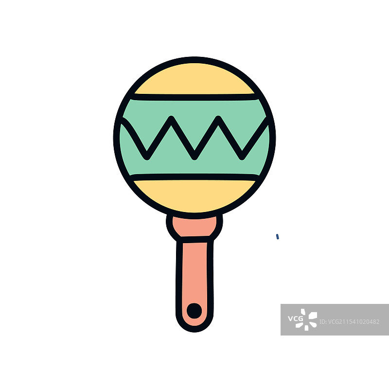 白色背景上的马拉卡斯乐器图标图片素材