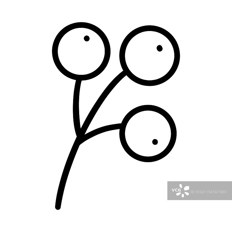 抽象的山楂浆果涂鸦枝条图片素材