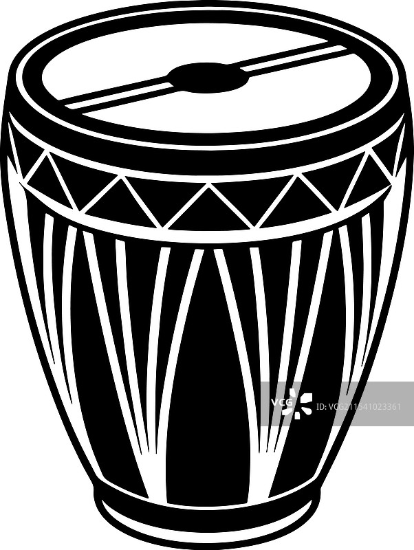 白色背景下的康加鼓图片素材