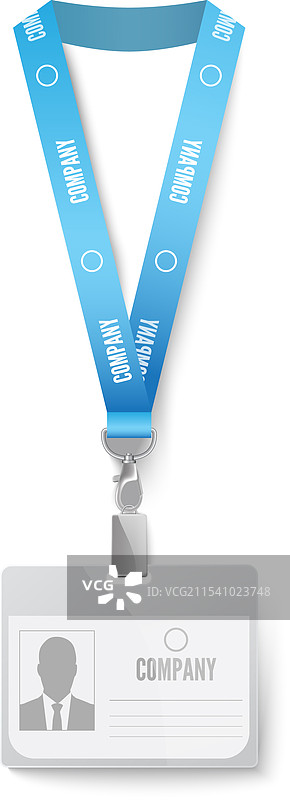 展示专业形象的挂绳和身份证件图片素材