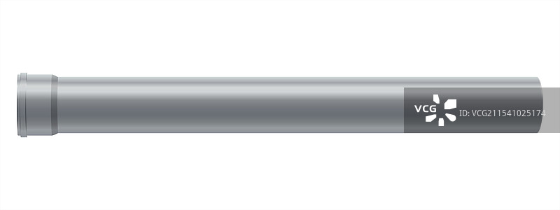 逼真的灰色塑料直管图片素材