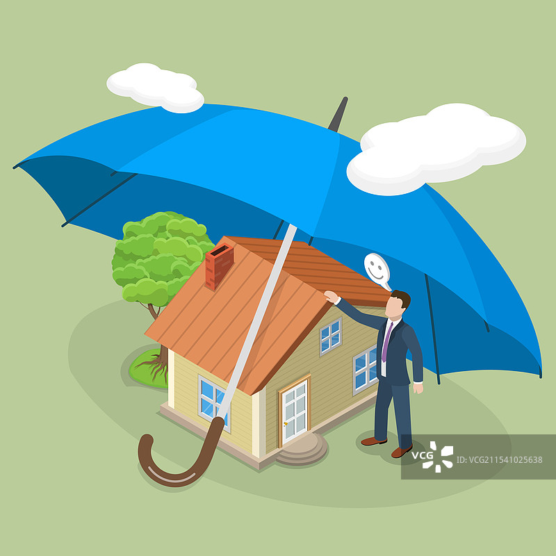 家居的三维等距平面图图片素材