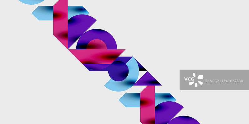 圆形、半圆形和详细构图图片素材