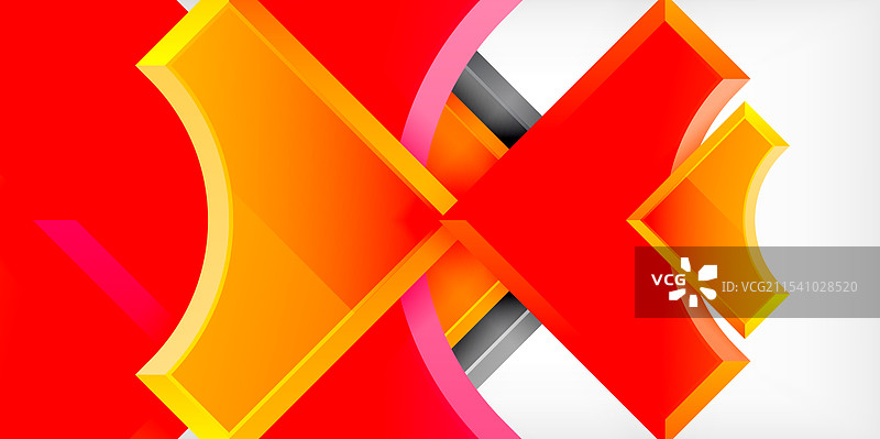 带圆形元素的彩色几何形状箭头图片素材