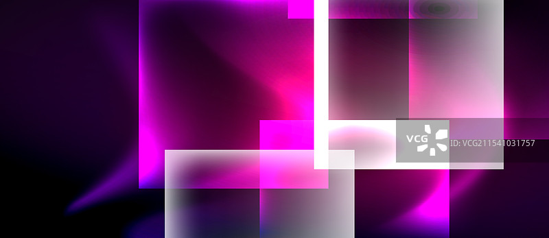 带有霓虹闪光灯的玻璃方块抽象图案图片素材