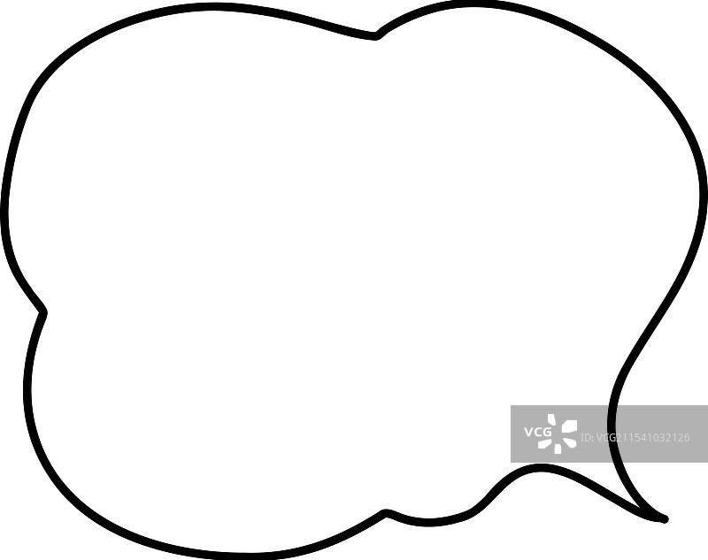 涂鸦线条文本气球对话框横幅图片素材