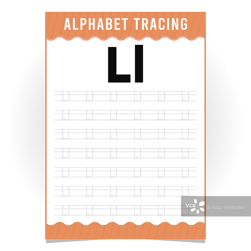 字母L 学习ABC 英语闪卡 可打印图片素材