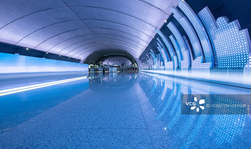 中国最美地铁站 上海现代建筑空间图片素材