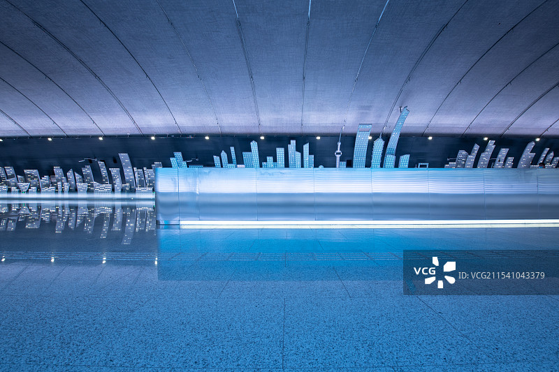 中国最美地铁站 上海现代建筑空间图片素材
