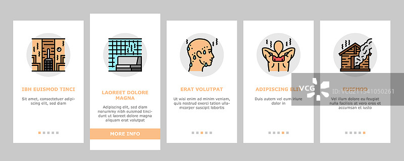 桑拿浴室水疗放松蒸汽房入职图标图片素材